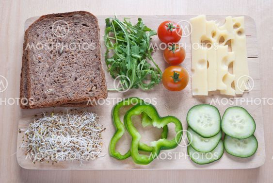 Raw food ingredinent on wooden cutting board