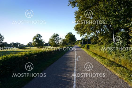 road through french countryside