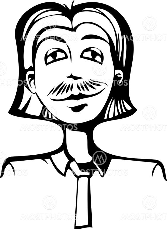 A leering man.