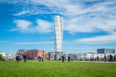 Utsikt över västra hamnen i Malmö 1