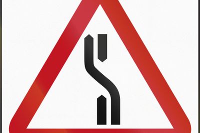 Carriageway Diverts To Left In Brunei