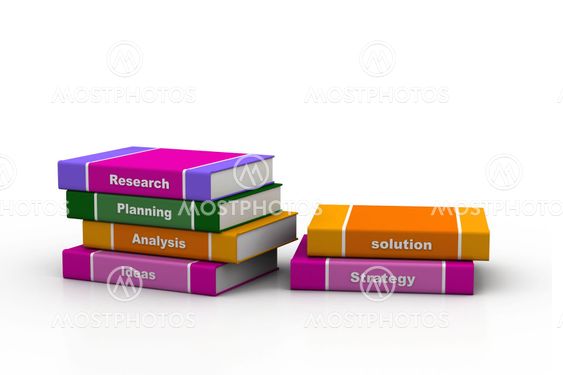 Business book. 3d rendered image