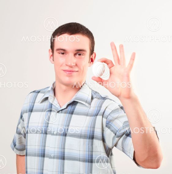 portrait of a young man, hold egg