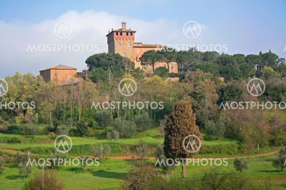 Italy. Val D'Orcia valley. Tuscany landscape
