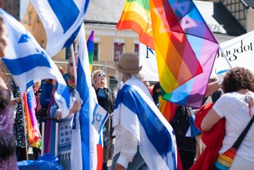 Israeli jews in pride parade in Malmo, Sweden
