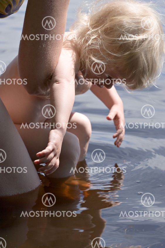 bathing baby
