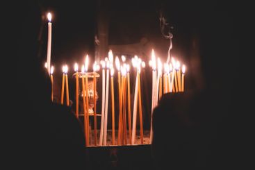 Greek Orthodox Christian Easter ceremony procession,...
