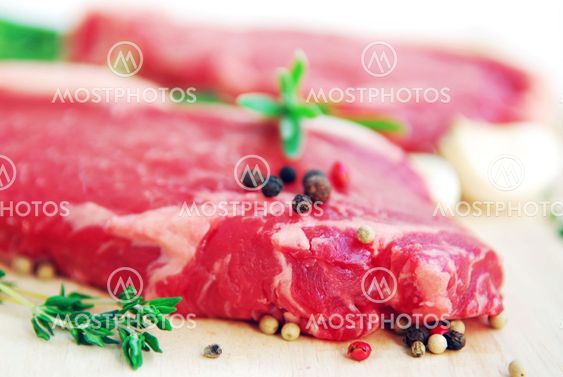 Raw steak
