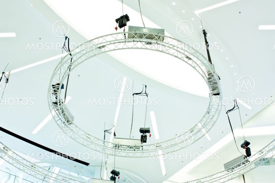 ceiling of modern shopping center