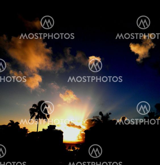 Sundown in the city