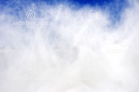 white foam of water and blue sky