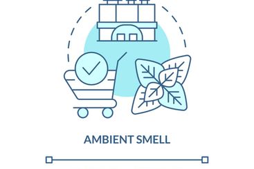 Ambient smell turquoise concept icon