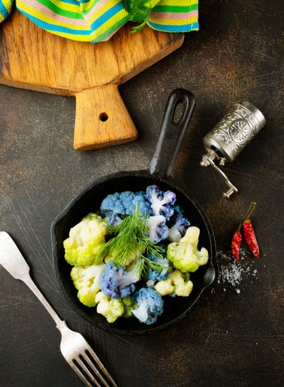 Coloured cauliflowers