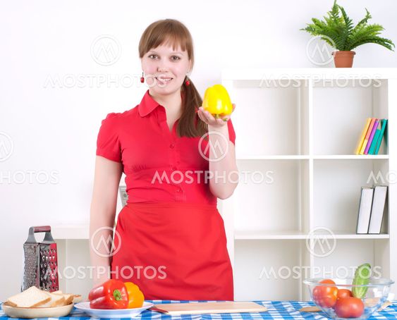 woman working in the kitchen