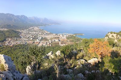 Panoramic view of Kemer city, Mediterranean seacoast,...