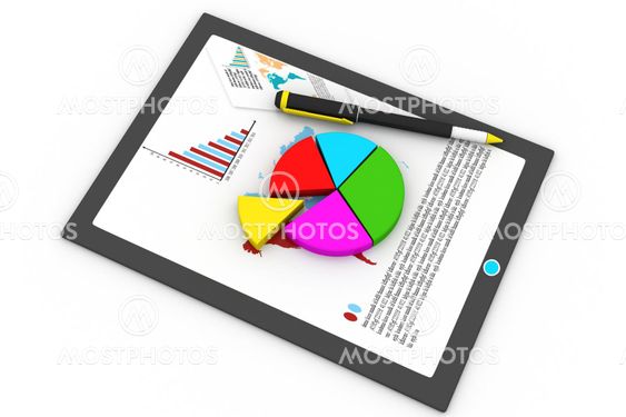 Tablet computer and financial charts