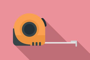 Measurement tape icon, flat style