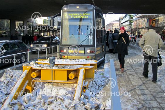 SL Tram at Sergels torg, Stockholm