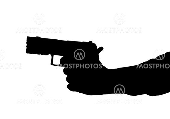 Hand holding Pistol