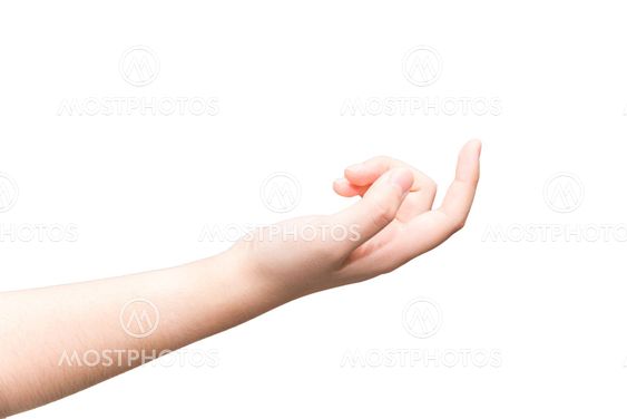 Hand with curl index finger