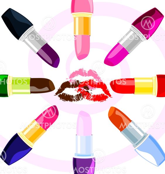 abstract lips and lipsticks