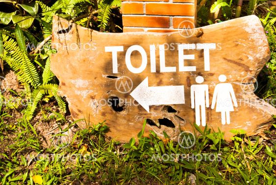 Toilet signs.