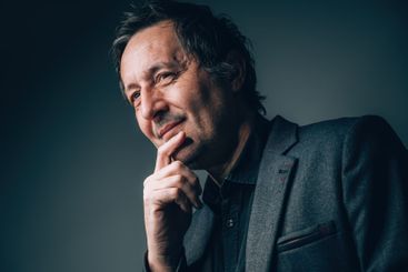 Smiling Depression concept, portrait of mature caucasian...