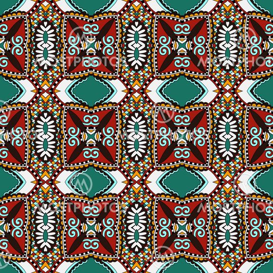 seamless geometry vintage pattern, ethnic style ornamental background, ornate floral decor for fabric design, endless texture