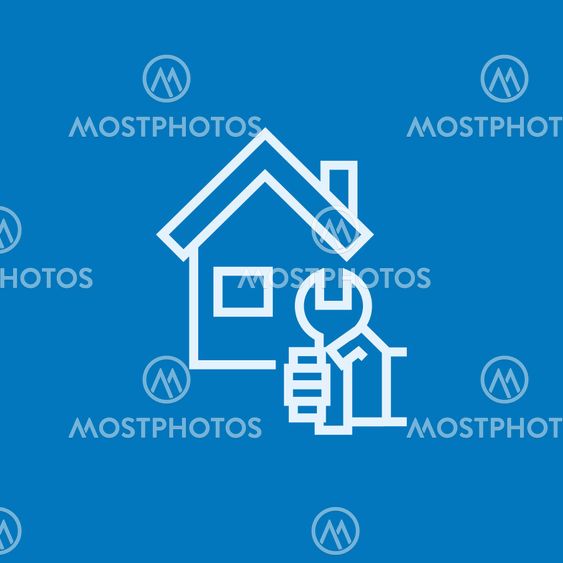 House repair line icon.