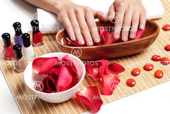 Hands Spa. Manicure concept