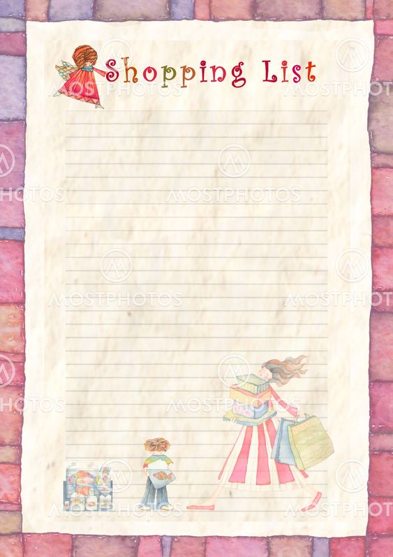 shopping list