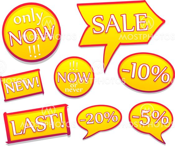 Sale's yellow labels