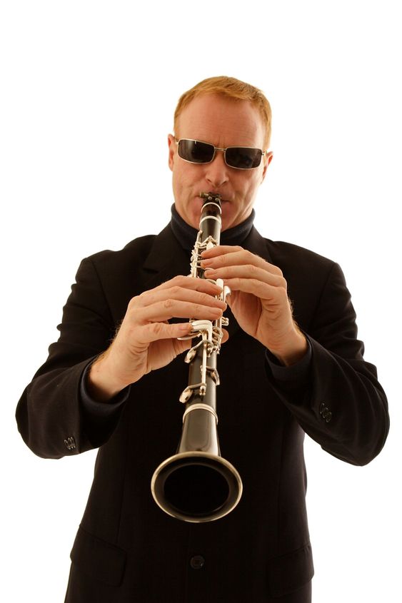 man playing clarinet