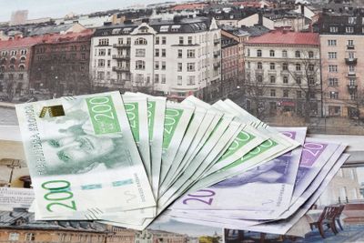Swedish currency symbolising the expensive flats in the...