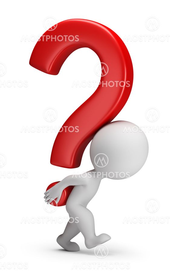 3d small people - bears the question mark