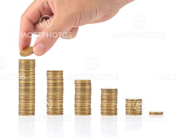 Savings. Investment concept with coins