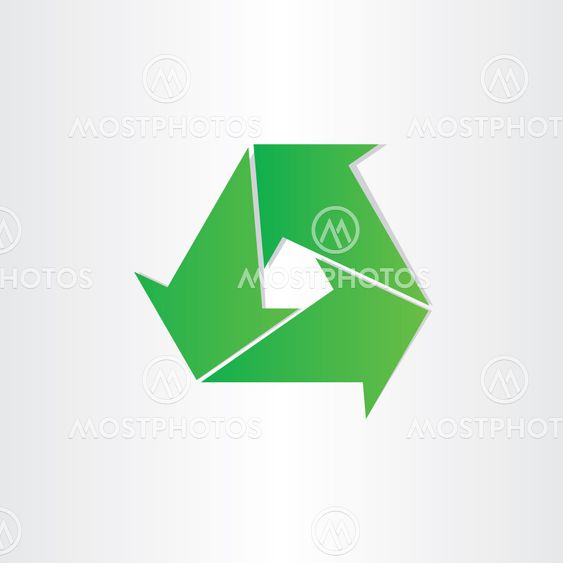eco recycle symbol green arrows