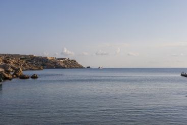 Seaside landscape in the Kalithea area of ​​Rhodes Greece