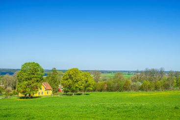 Country house in a beautiful rural landscape