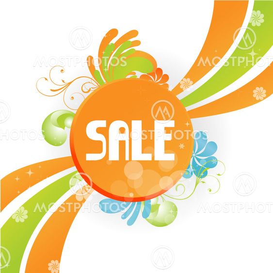 colorful floral sale sign