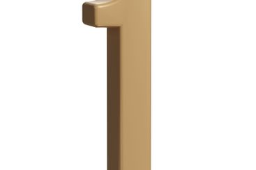 3d number one 1 golden or bronze shining typography...