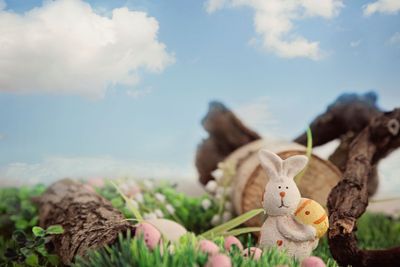 Easter eggs and bunny