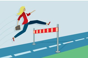 Woman take big jump to overcome adversity.