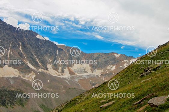 Caucasus mountains summertime. North Caucasus landscape