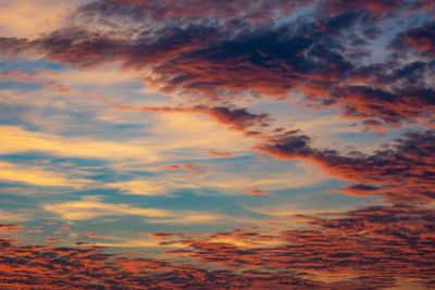 Afterglow sky background with clouds