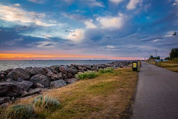 Solnedgång sedd från Västra hamnen