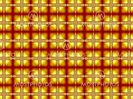 Red and gold checkered wallapper