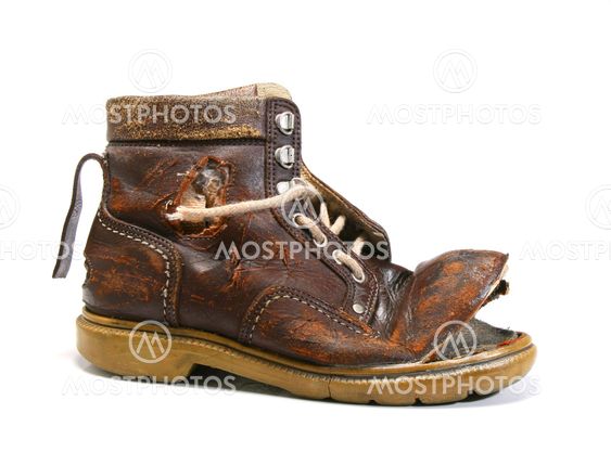 Old and bronken shoe.
