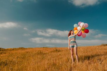 Happy day with ballons