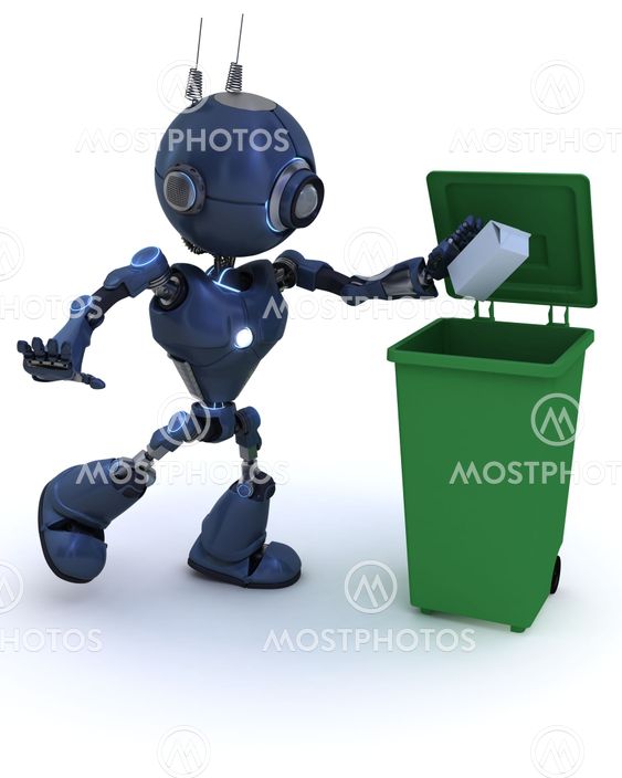 Android recycling trash